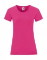 Dames T-shirt Iconic Fruit of the Loom 61-432-0 Fuchsia